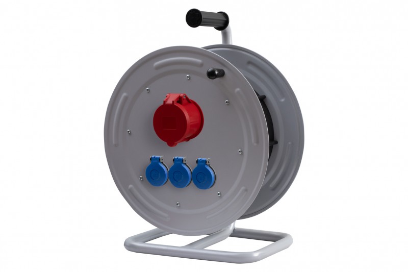 Cable reels » Empty cable reels with sockets » Empty cable reels 400V Empty  metal cable reel MAKARA-370 socket 16A 5p, 3x230V IP44 - Products -  F-ELEKTRO Sp. z o.o. Sp. Kom.