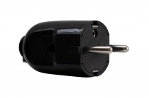 Universal plug 230V (straight and angled) - black
