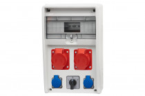 Distribution box ULISSE 12M - sockets 2x32A 5p, 2x230V, switch left-right