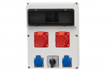 Distribution box FEMO 13M - sockets 2x16A 5p, 2x230V, switch 0-1