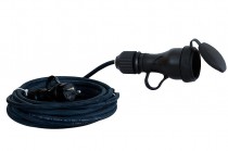 Cable extension 3x2,5 OW (H05RR-F) - 20m with plug and socket