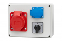 Distribution box R-190 - sockets 32A 5p, 230V, switch 0-1