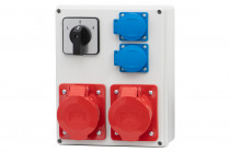 Distribution box R-240 - sockets 16A 5p, 32A 5p, 2x230V, switch left-right