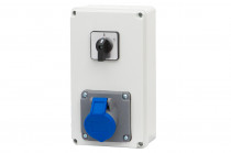 Distribution box BICO - sockets 32A 3p, switch panel 0-1 (25A)