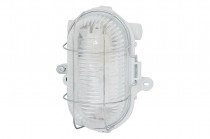 Oval light fixtures 60W, base thermoplastic metal fence