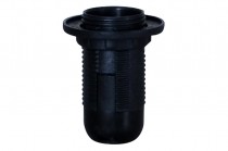 Thermoplastic lampholder with ring E14-1 -  black 2A, 250V