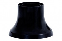Straight wall-mounting lampholder - E27  black