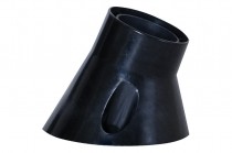 Angled wall-mounting lampholder - E27  black