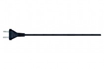 Przewód przyłączeniowy - wtyczka płaska OMYp 2x0,75mm2 - 2m - czarny