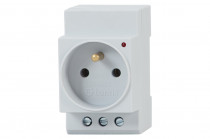 Socket 230V for rail TH35 with control light 