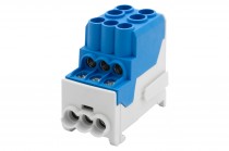Blok rozdzielczy DBR 100A (2x25 / 6x10) Al/Cu - niebieski