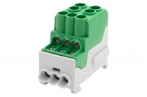 Blok rozdzielczy DBR 100A (2x25 / 6x10) Al/Cu - zielony