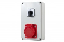 Distribution box BICO - sockets 16A 5p, switch left-right