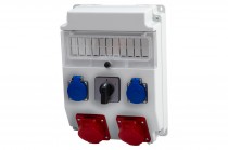 Distribution box CAJA 11M - sockets 16A 5p, 32A 5p, 2x230V, switch panel 0-1(32A)
