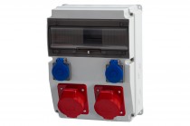 Distribution box CAJA - sockets 2x16A 5p, 2x230V