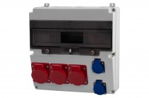 Distribution box LAGO 17M - sockets 16A 5p, 2x32A 5p, 2x230V