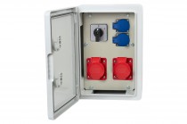 Distribution box RB-250 - sockets 16A5p, 32A5p, 2x230V, switch 0-1