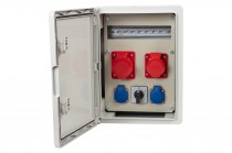 Distribution box RB-300 12M - sockets 16A 5p, 32A 5p, 2x230V, switch panel 0-1