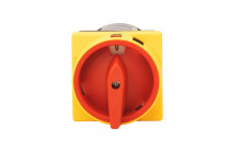 Panel closing switch 16A 0-1 3P yellow-red  IP65