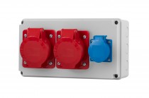 Distribution box HORIZONTAL - sockets 2x16A 5p, 230V