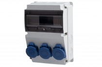 Distribution box LAGO 10M - sockets  3x230V   IP65
