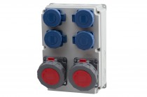 Distribution box R-300 - sockets 2x16A 5p, 4x230V   IP65