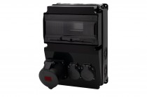 Distribution box LAGO 10M SCENIC - panel mounted sockets 16A 5p, 2x230V