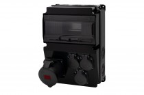 Distribution box LAGO 10M SCENIC - panel mounted sockets 32A 5p, 3x230V