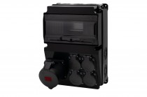Distribution box LAGO 10M SCENIC - panel mounted sockets 16A 5p, 4x230V