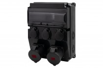 Distribution box CAJA 12M SCENIC - panel mounted sockets 2x16A 5p, 3x230V