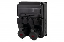 Distribution box CAJA 12M SCENIC - panel mounted sockets 16A 5p, 32A 5p, 4x230V