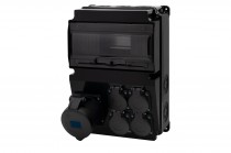 Distribution box LAGO 10M SCENIC - panel mounted sockets 32A 5p, 4x230V