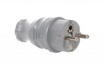 Rubber plug 16A 230V IP44 grey