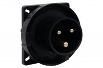 Panel Mounted Plug 32A 3p 200V-250V IP67 - black