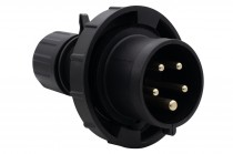 Straight Plug  16A 5p  380V-415V IP67 - black