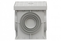 Manhole box /grey/ 200mm x 200mm x 200mm with gasket